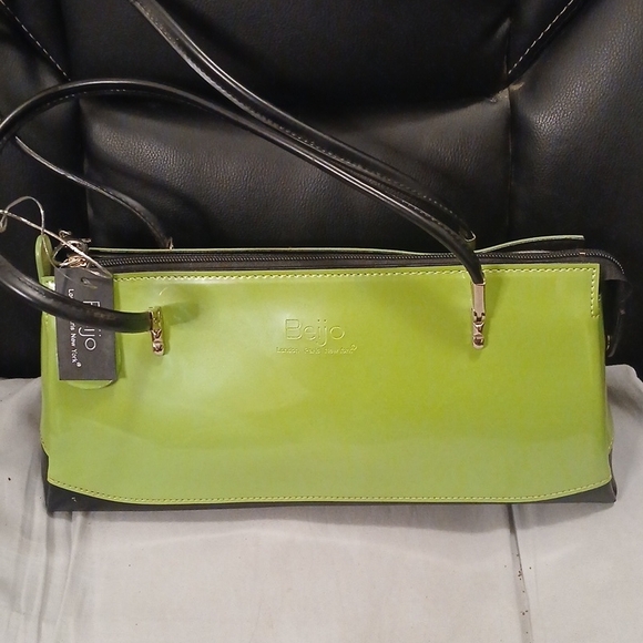 Beijo Lime and Black Shoulder Bag - Picture 1 of 3